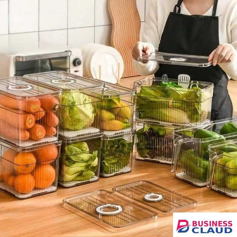 Transparent fridge food storage container 3litres
