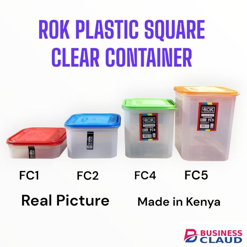 Rok PLASTIC SQUARE CLEAR CONTAINER.
