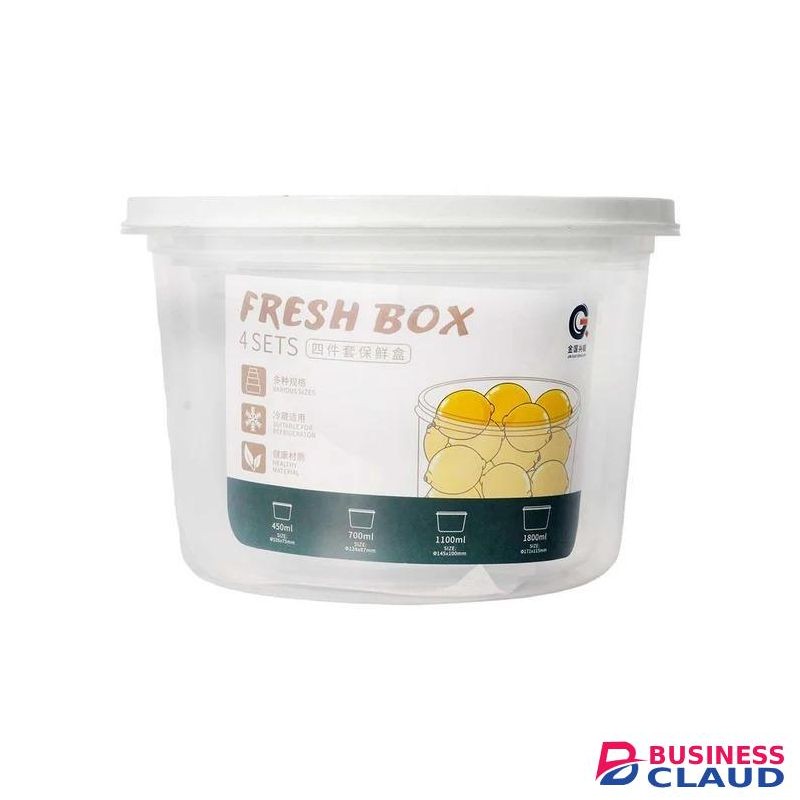 Round Food storage Keeper Set of four 4's and three 3's