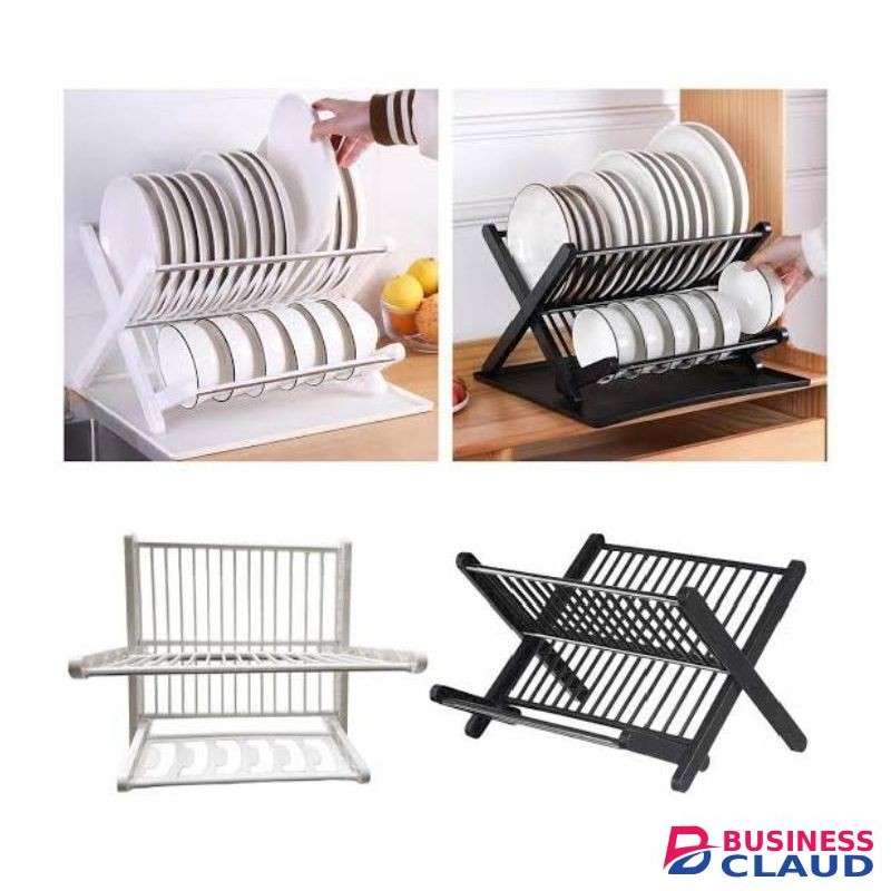 X Shape Foldable Dish Draining Rack