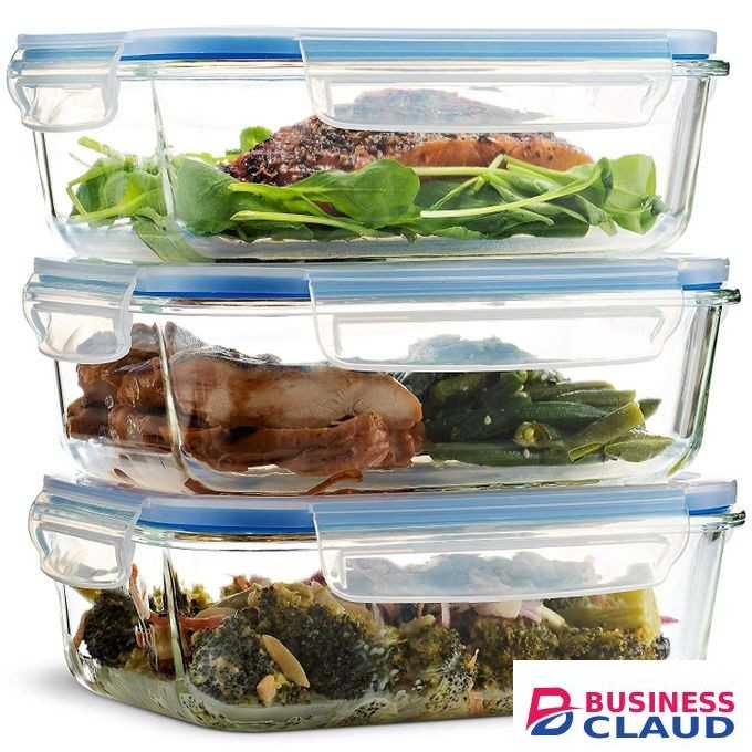 Signature 2 Pcs Heat Resistant Glass Lunch Box With Lid &Thermal Bag