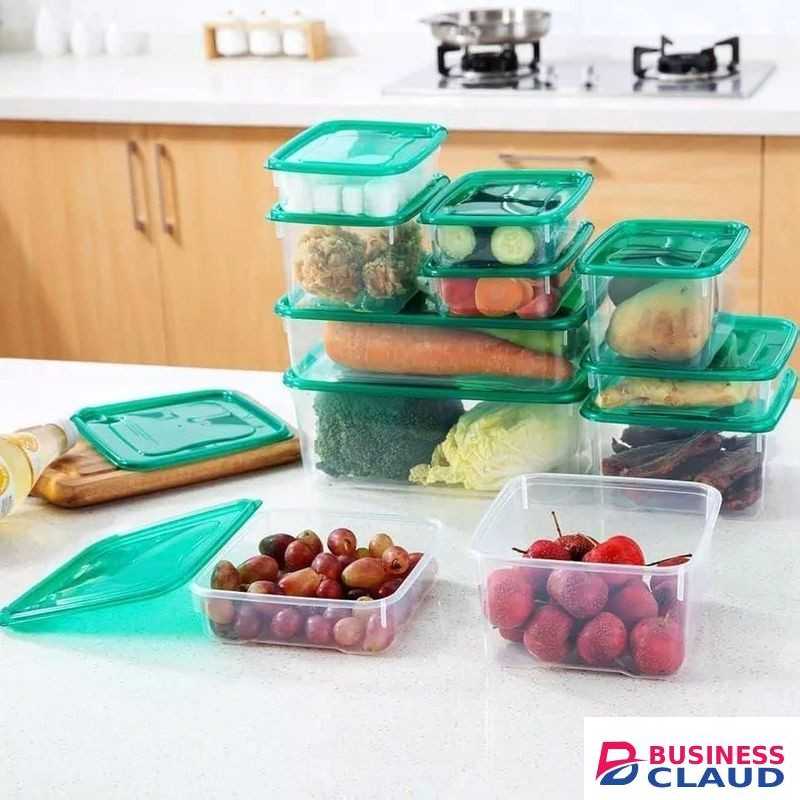 17-Piece Space-Saving Food Storage Container Set - Microwave, Freezer & Dishwasher Safe