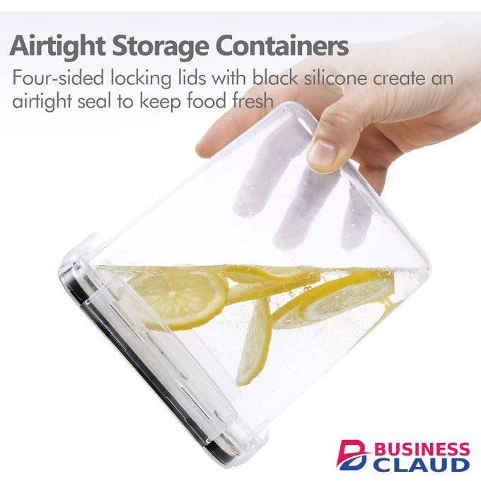 Airtight Food Storage Containers with Lids, 8 PCS Plastic Storage Canisters for Kitchen & Pantry Organization,Dry Food Canisters for Flour, Sugar and Cereal