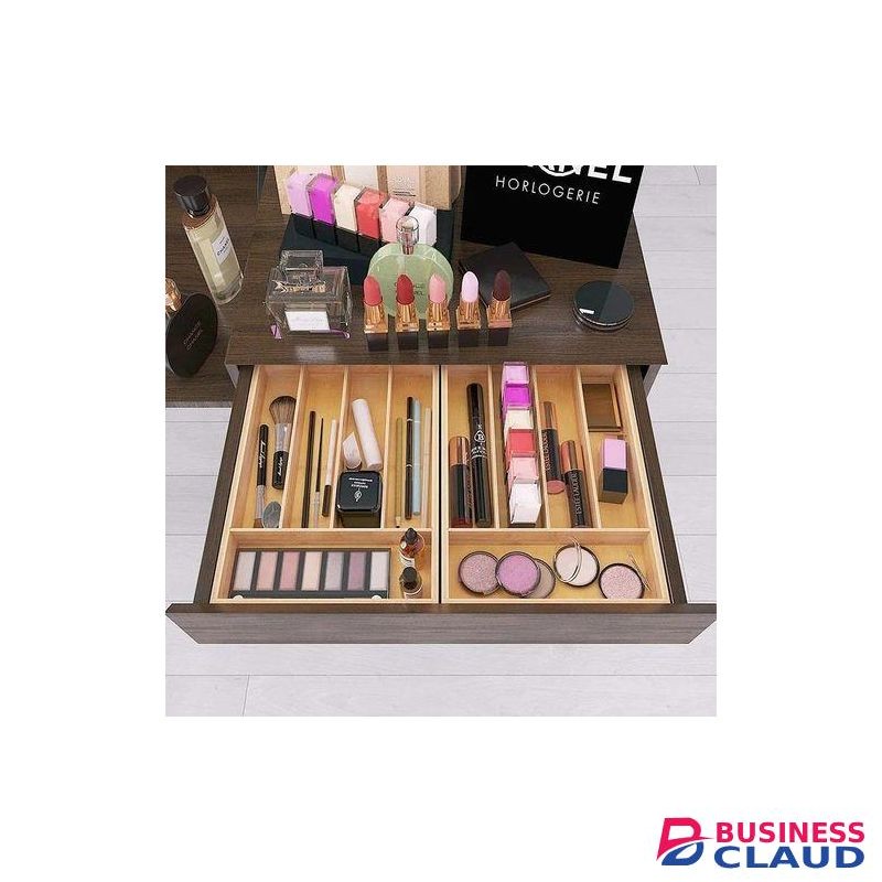 Bamboo Drawer Organizer Utensils Cutlery Tray 42 by 50 cm
