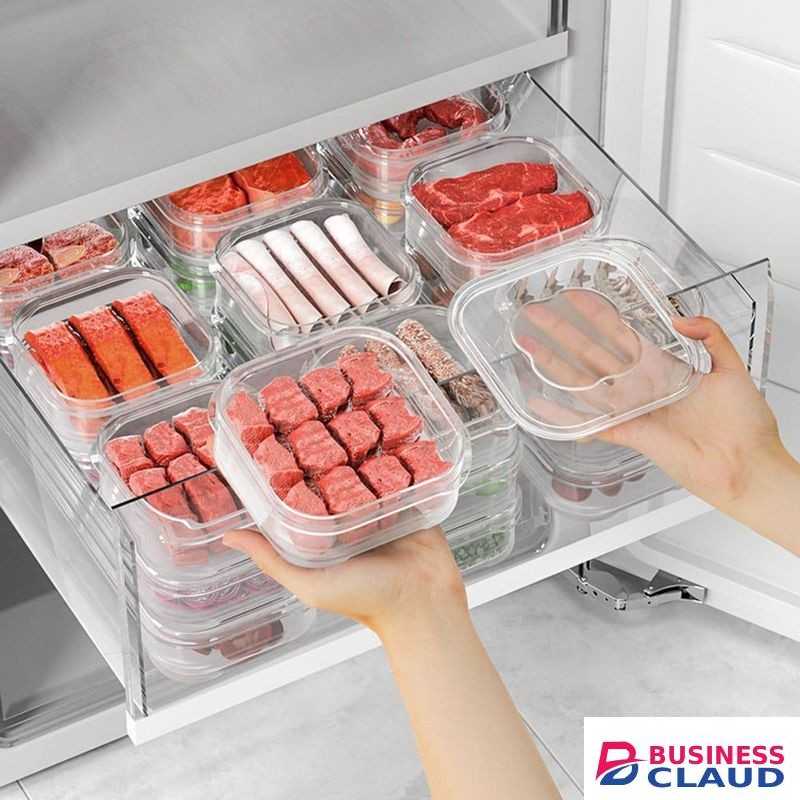 Transparent Fridge Organizer Box with Draining Hole – Sealed, Easy to Clean & Multi-Purpose