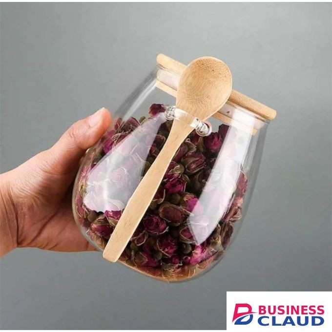 Un Branded Glass storage canisters