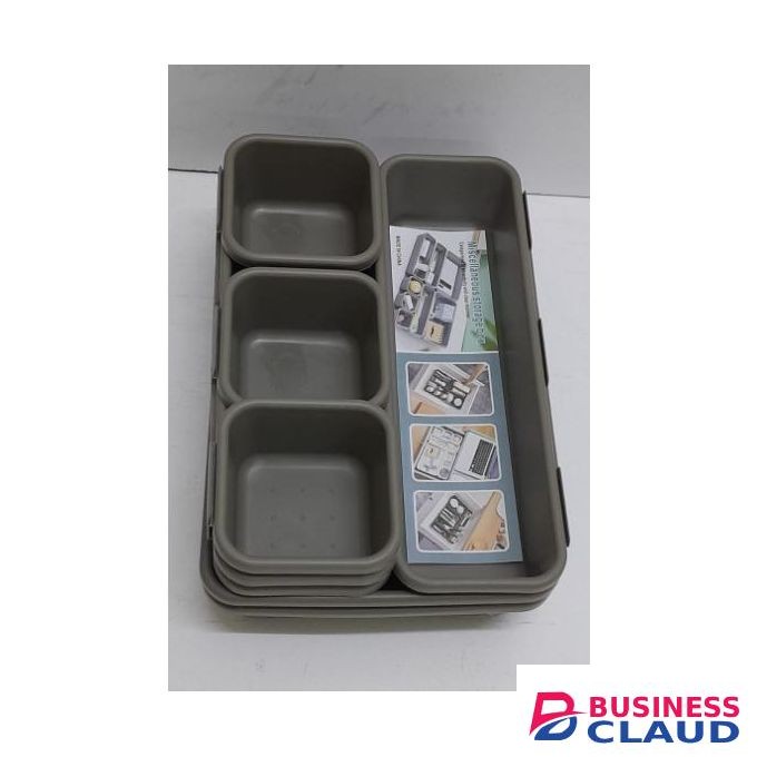 Share this product 8pcs Adjustable Plastic Drawer Organiser Set – Multi-purpose Divider for Kitchen, Cosmetics & Office
