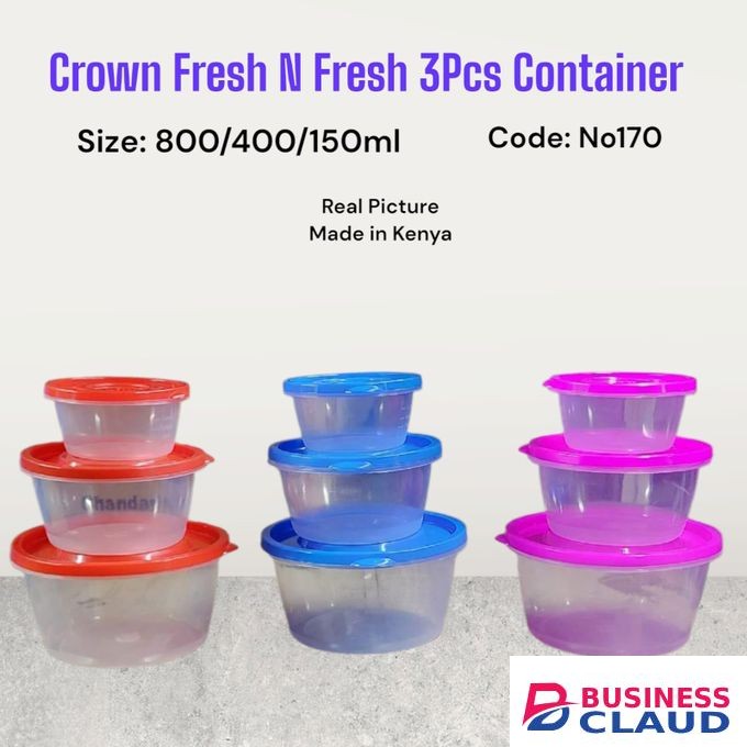 3 Piece Round Container Set Crown Fresh n Fresh