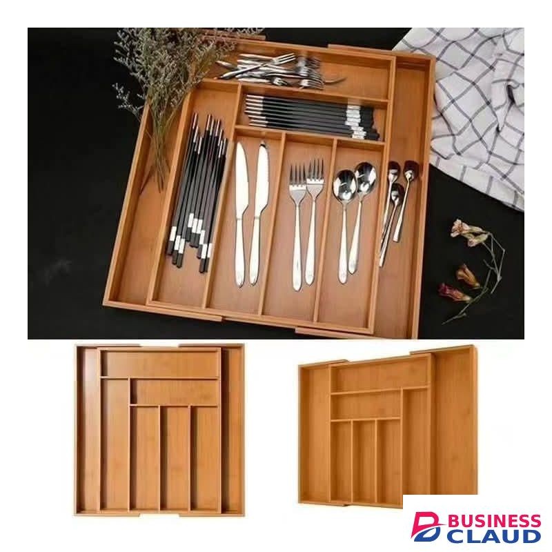 Wooden drawer organiser