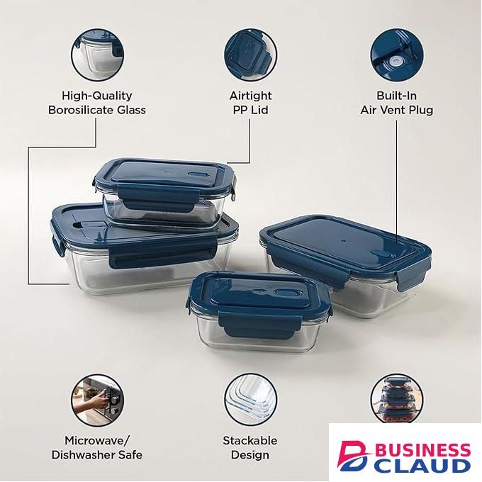 Luminarc 520ml Square Glass Container - 1pcs