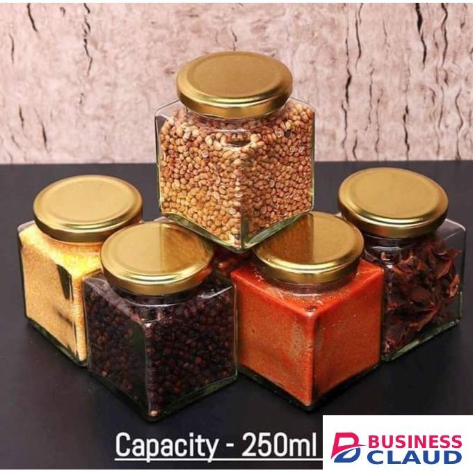 2pcs Glass Storage Jar