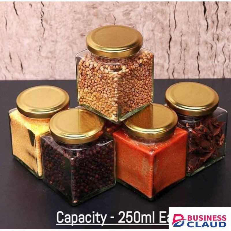 2pcs Glass Storage Jar