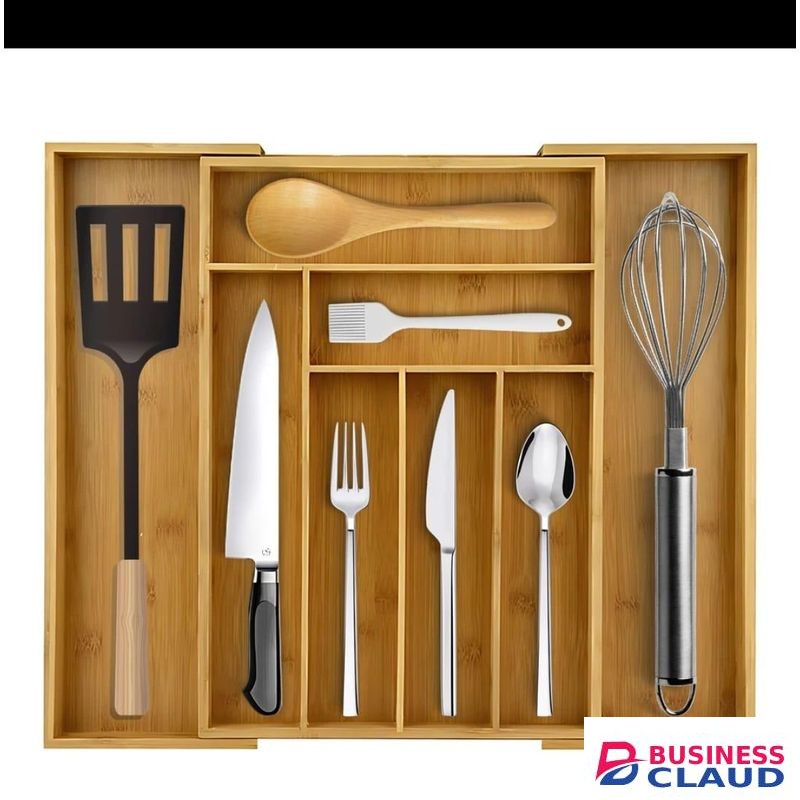 WOODEN Expandable drawer organiser