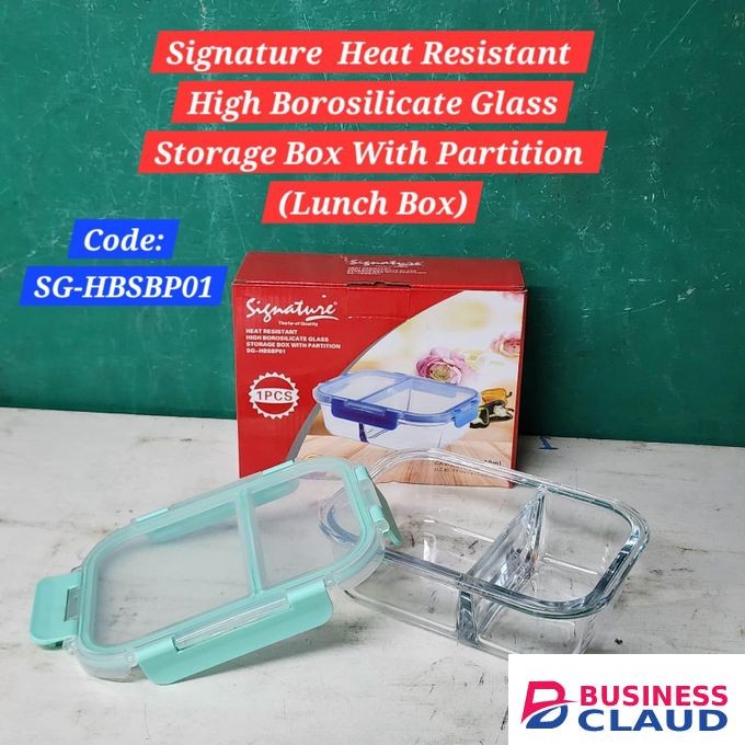 Signature Glass lunch Box with Partition