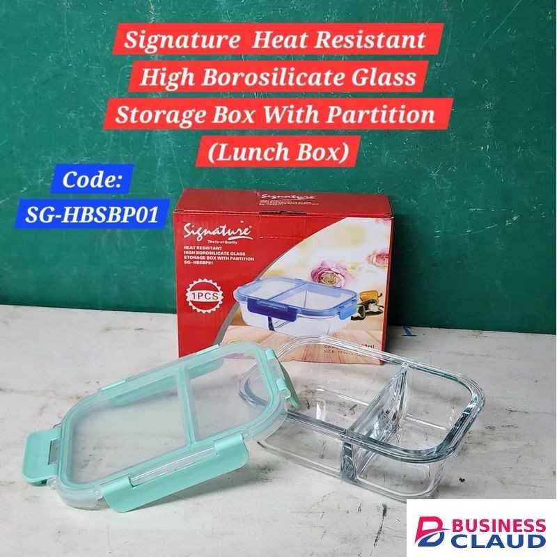 Signature Glass lunch Box with Partition