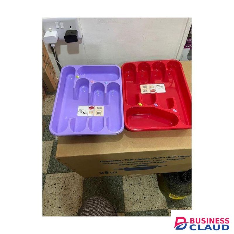 uality Plastic Cutlery / Drawer Organizer - Red,Purple