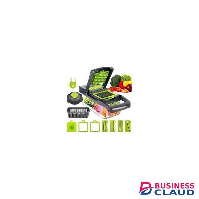 16-Piece Vegetable Cutter Slicer Dicer Chopper with Storage Container – Multi-Function Kitchen Food Processor