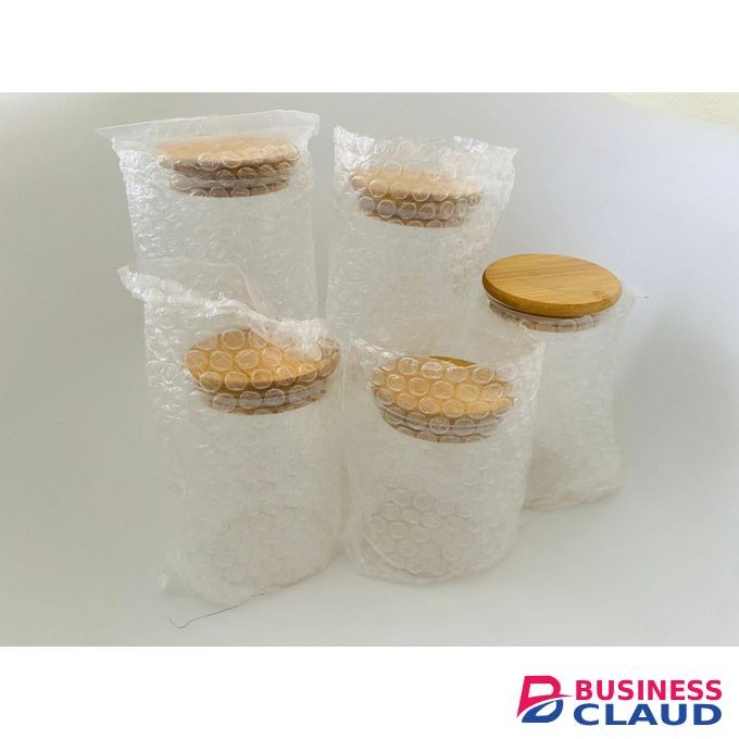 BAMBOO LID KITCHEN GLASS STORAGE CONTAINERS WITH 300ML CAPACITY