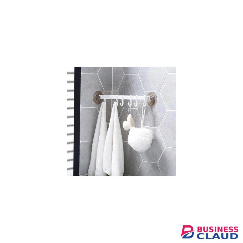 New arrival Wall mounted Bathroom Organizer Key hooks Towel Holder Kitchen accessories Cupboard Storage Rack WHITE