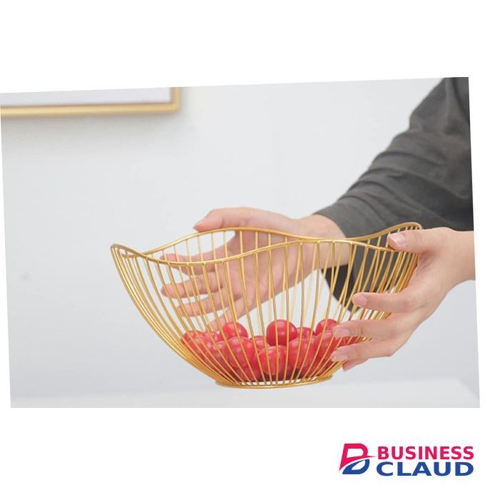 Stainless Steel Fruit Basket Gold