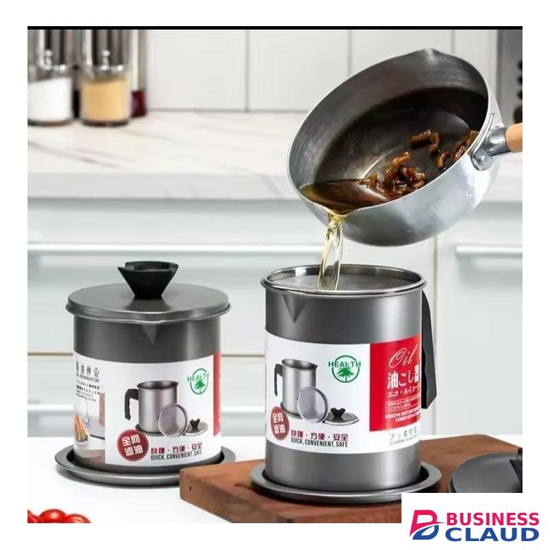 1.4litres stainless Steel container oil strainer/ oil filter