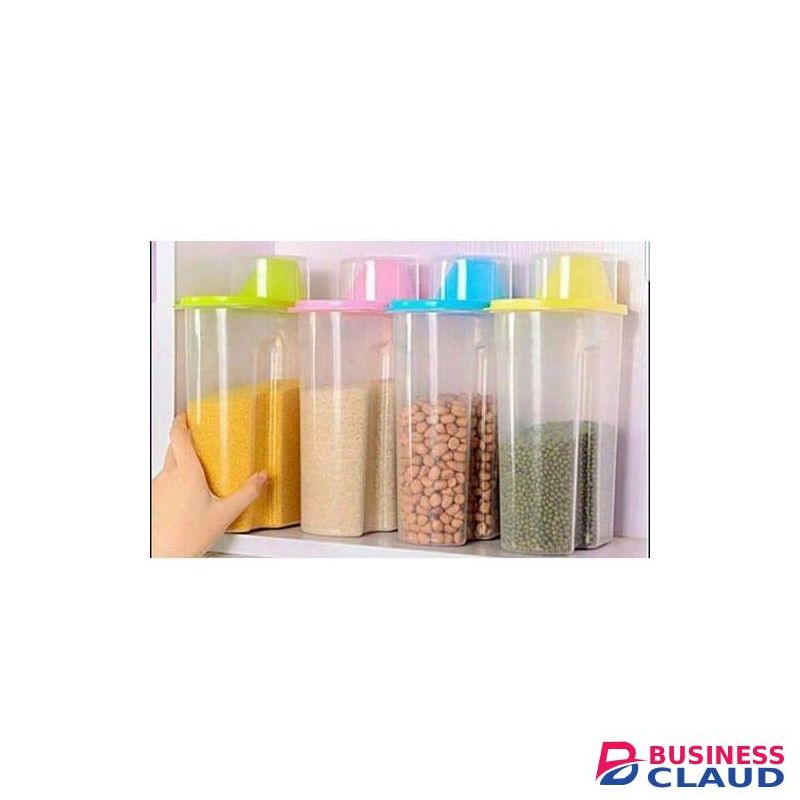 1PC Transparent Cereal Container With Gradient Mouth