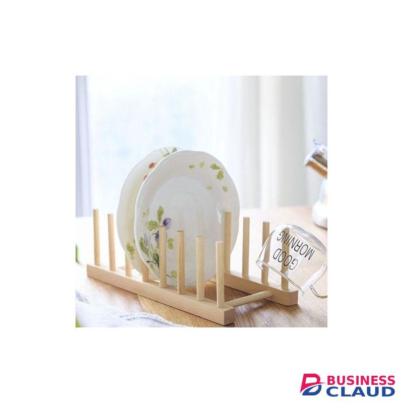 Wood Plate Holder Drying Rack Holder Stand