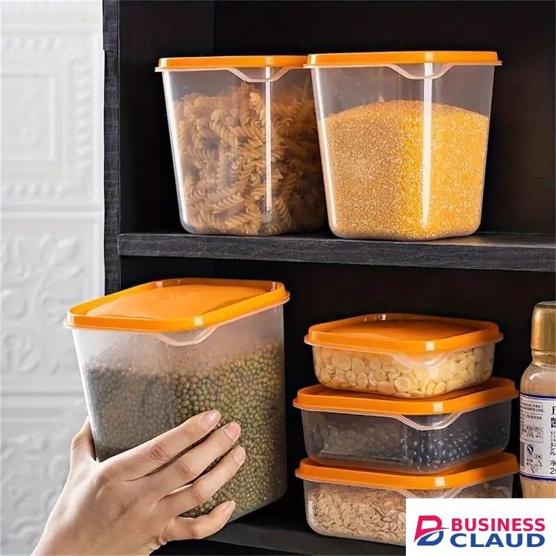 17-Piece Airtight Food Storage Container Set With Secure Lids For Dry Foods, Cereals, Grains, Pasta And Kitchen Organisation