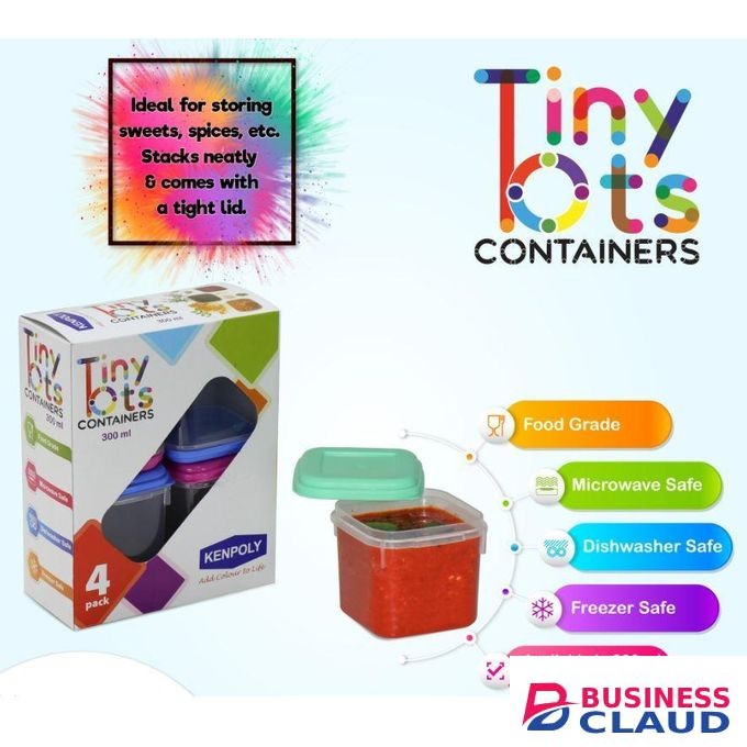 Kenpoly Mini Food Storage Containers – Multipurpose Snack, Lunch & Leftovers Boxes