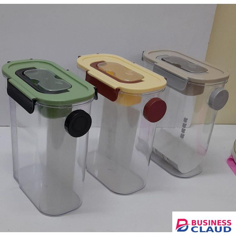 Airtight Food Storage Container, Cereal Dispenser with Pour Spout, Kitchen Pantry Organizer Jar