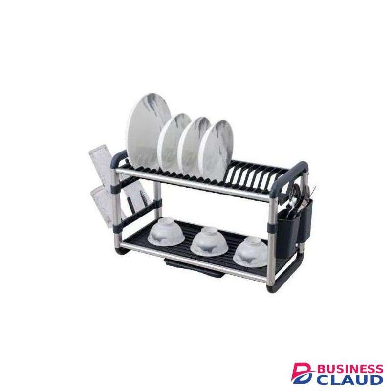 Aluminium 2 Tier Dish Drying Rack for Kitchen counter- Rust Proof