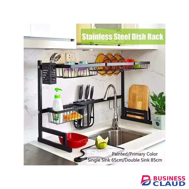 Rust proof Heavy Metallic 85cm over the sink rack