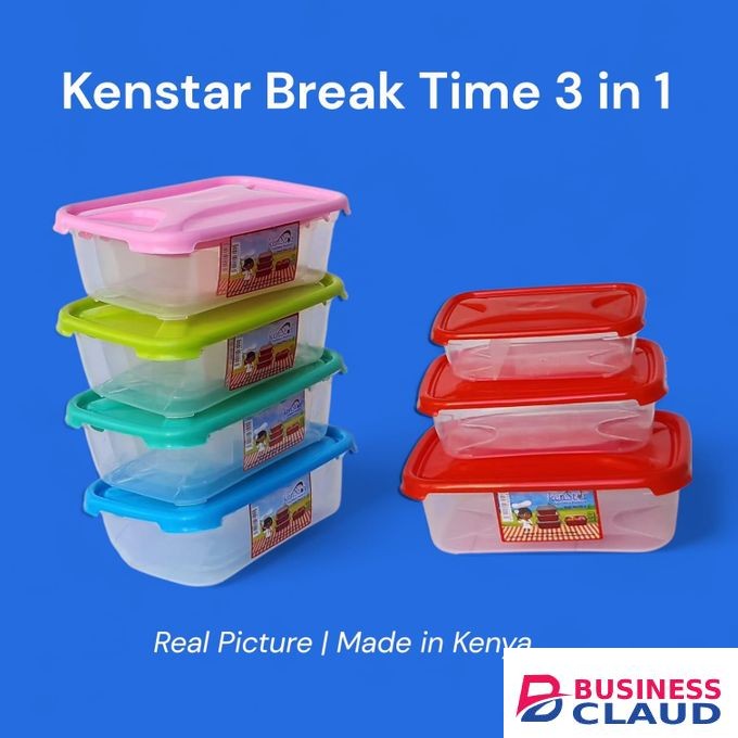 ,3pcs Storage Containers Lunch Boxes. Blue, Red, Pink