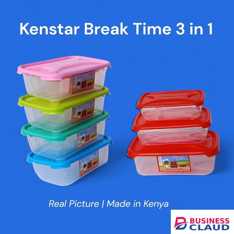 ,3pcs Storage Containers Lunch Boxes. Blue, Red, Pink