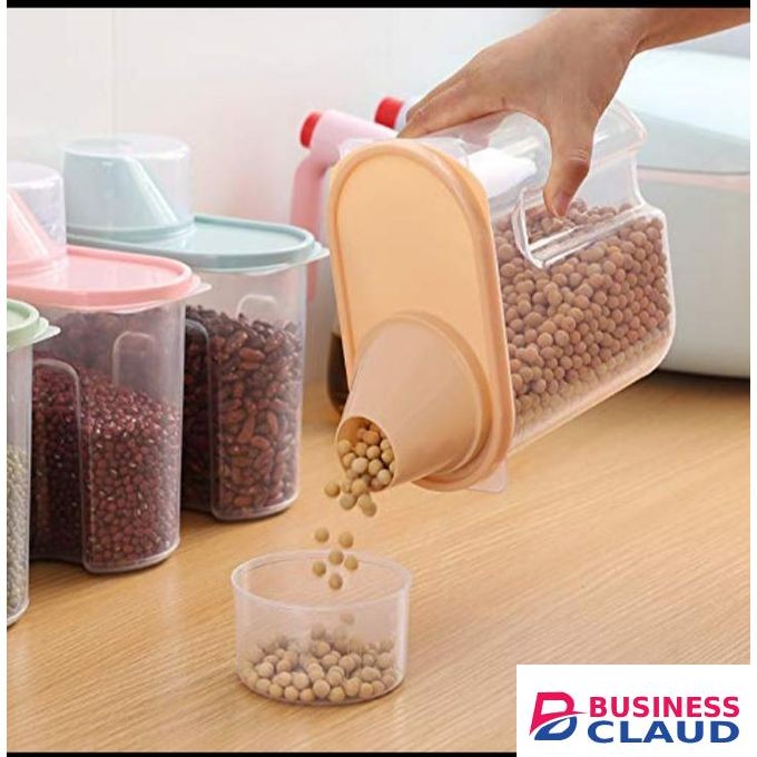 2kg Airtight Cereal Storage Container Set With Cover Lid for Flour,Sugar,Grain,Rice&Baking Supply