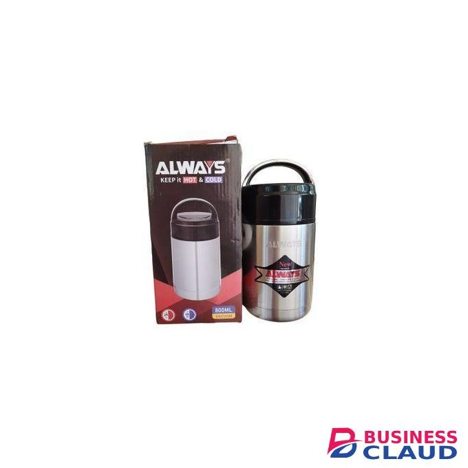 Always AL2069 Lunch Box Food Flask – Premium Stainless Steel Thermal Container, 2-Tier Hot & Cold Food Jar, Leak-Proof Design, Portable Meal Storage for Office & Travel