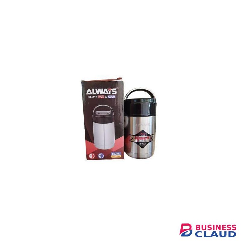 Always AL2069 Lunch Box Food Flask – Premium Stainless Steel Thermal Container, 2-Tier Hot & Cold Food Jar, Leak-Proof Design, Portable Meal Storage for Office & Travel