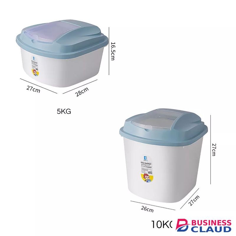 Air Tight Grains Rice Container Bucket + Measuring Cup
