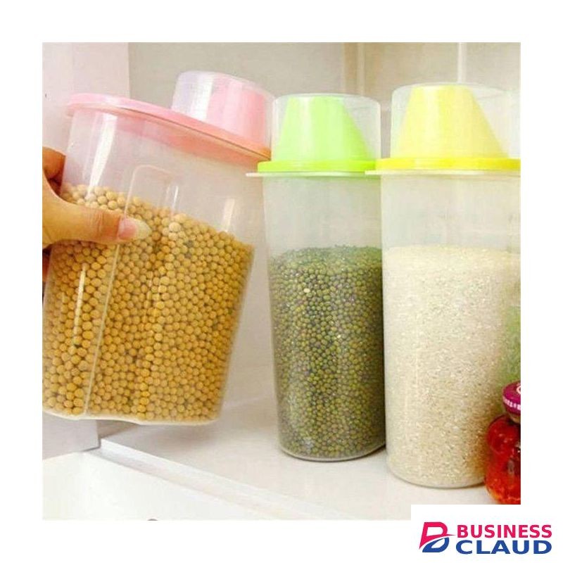 2.5L Airtight Cereal Container With Secure Cover For Dry Food Storage Kitchen Organizer Keep your cereals and dry foods fresh and neatly stored with this airtight 2.5L cereal container designed for easy pouring and clean kitchen organization.
