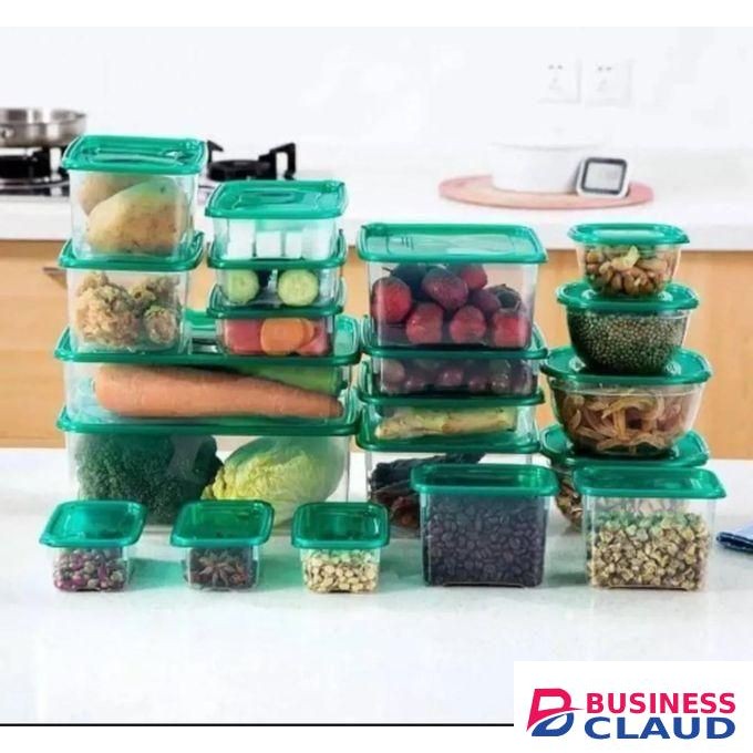 17pcs food storage containers with lids stackable food storage box
