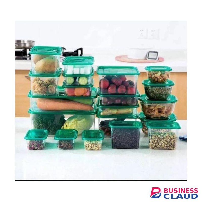 17pcs food storage containers with lids stackable food storage box