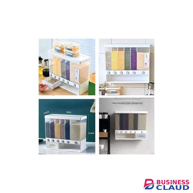 10kgs Partitioned Multifunctional Cereal/rice Dispenser