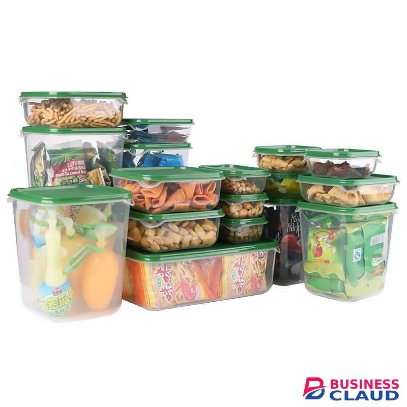 17pcs Air Tight Food Storage Containers Plastic Lunch Box Kitchen Accessories