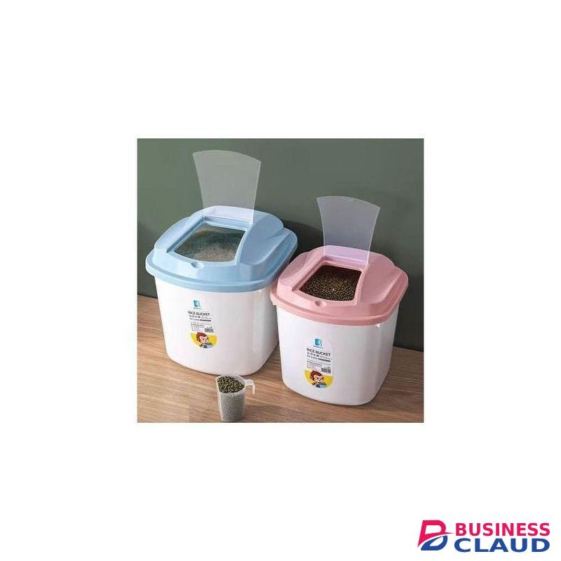 10Kg Airtight Food Storage Container with Measuring Cup - For Rice, Cereals & Grains