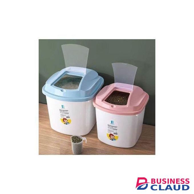 10Kg Airtight Food Storage Container with Measuring Cup - For Rice, Cereals & Grains