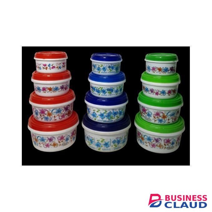 Four Round Container set.
