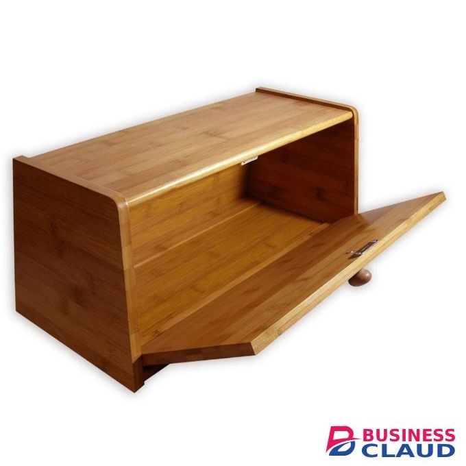 WOODEN BREAD bin bamboo//spices storage Bread & Food Storage Bin Container