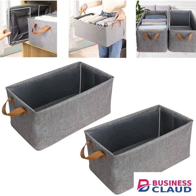Foldable fabric storage bins