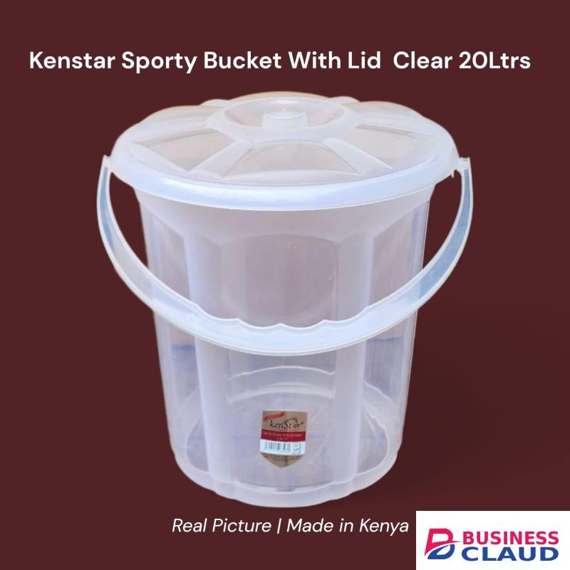 Kenstar Sporty Bucket With Lid Clear 20ltr