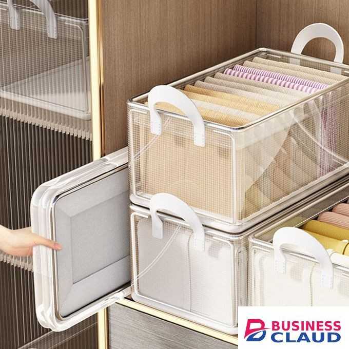Clear Grid Steel Frame Storage Box